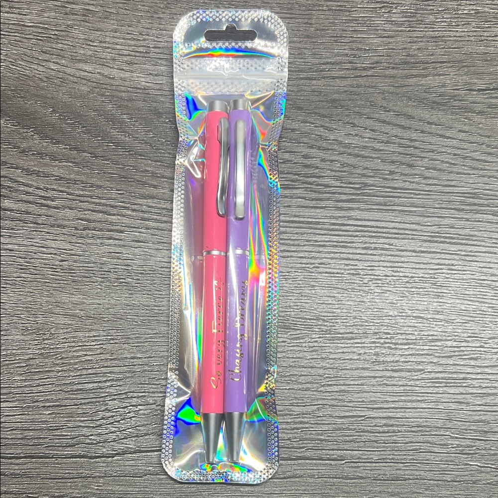 Pink and Purple Pen Set